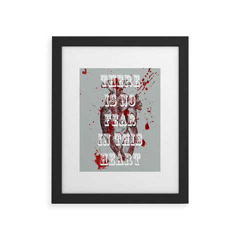 DarkIslandCity No Fear In This Heart Framed Art Print