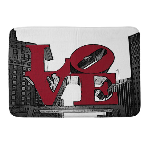 DarkIslandCity Philly Love Memory Foam Bath Mat