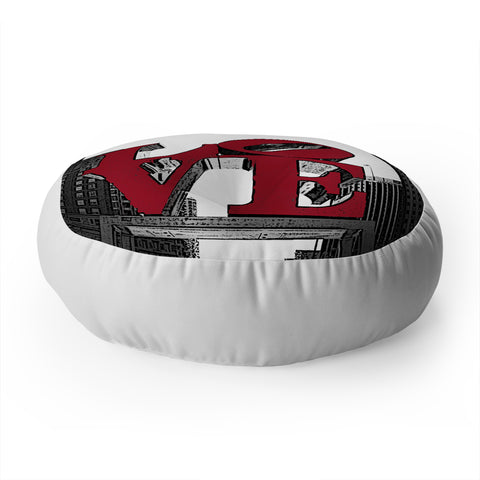 DarkIslandCity Philly Love Floor Pillow Round