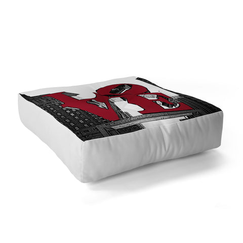 DarkIslandCity Philly Love Floor Pillow Square