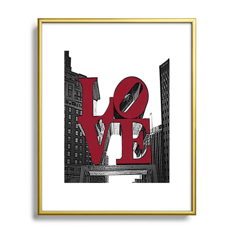 DarkIslandCity Philly Love Metal Framed Art Print