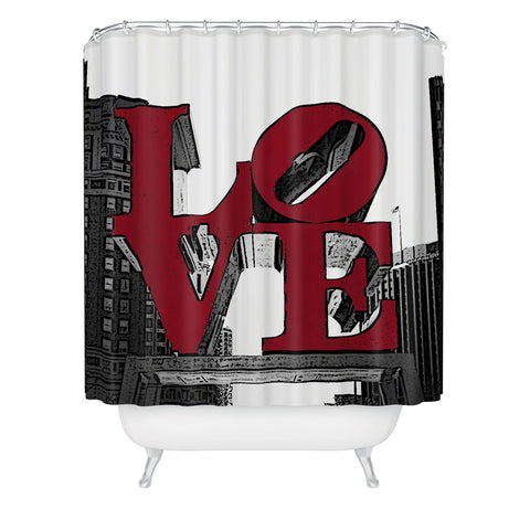 DarkIslandCity Philly Love Shower Curtain