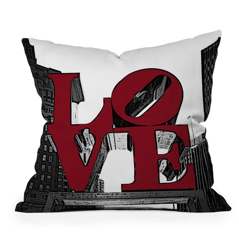 DarkIslandCity Philly Love Throw Pillow