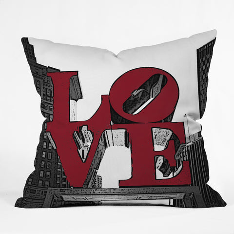 DarkIslandCity Philly Love Outdoor Throw Pillow