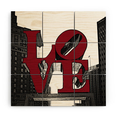 DarkIslandCity Philly Love Wood Wall Mural