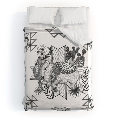 Dash and Ash Arrlo The Buffalo Duvet Cover