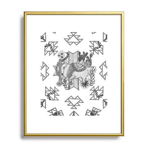 Dash and Ash Arrlo The Buffalo Metal Framed Art Print