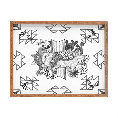 Dash and Ash Arrlo The Buffalo Rectangular Tray