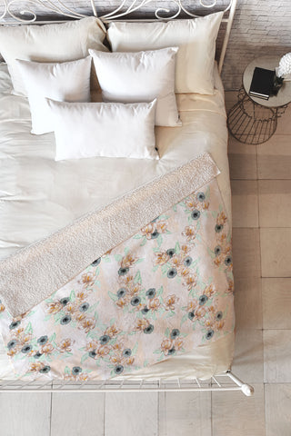 Dash and Ash At Magnolia Fleece Throw Blanket