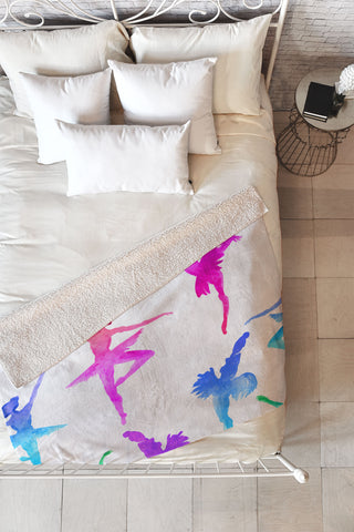 Dash and Ash Ballerina Ballerina Fleece Throw Blanket