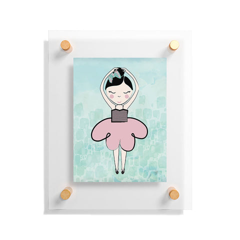 Dash and Ash Ballerina Heart Floating Acrylic Print