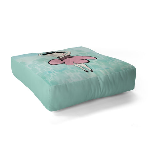 Dash and Ash Ballerina Heart Floor Pillow Square