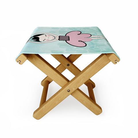 Dash and Ash Ballerina Heart Folding Stool