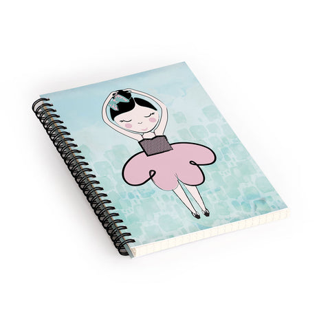 Dash and Ash Ballerina Heart Spiral Notebook