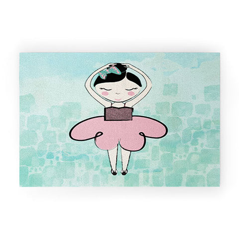 Dash and Ash Ballerina Heart Welcome Mat