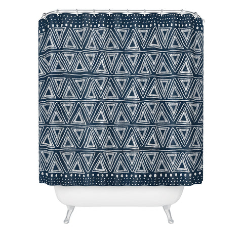 Dash and Ash Balm Blu Shower Curtain