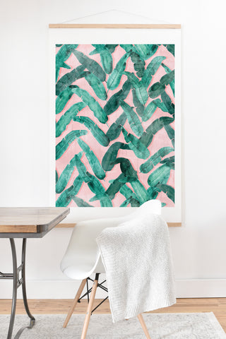 Dash and Ash Banana Leaf Art Print And Hanger