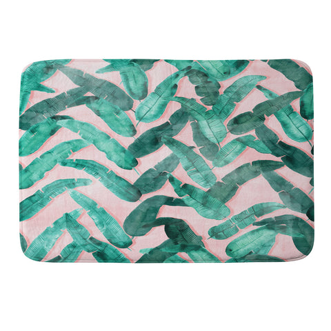 Dash and Ash Banana Leaf Memory Foam Bath Mat