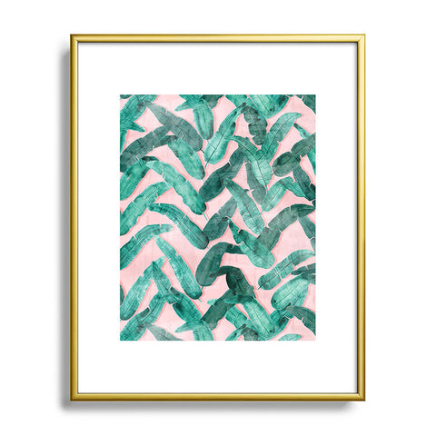 Dash and Ash Banana Leaf Metal Framed Art Print