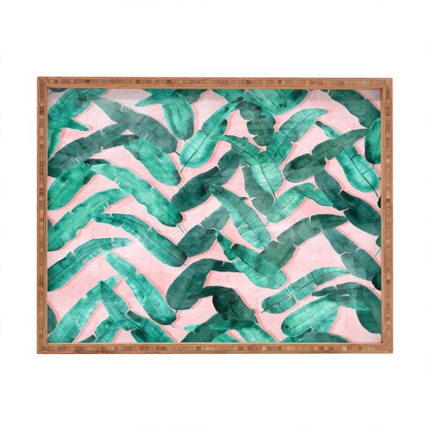 Dash and Ash Banana Leaf Rectangular Tray