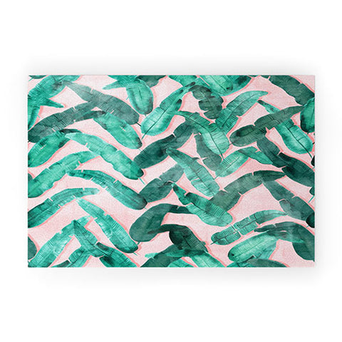 Dash and Ash Banana Leaf Welcome Mat