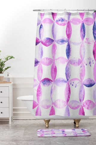 Dash and Ash Baroque Haze Shower Curtain And Mat