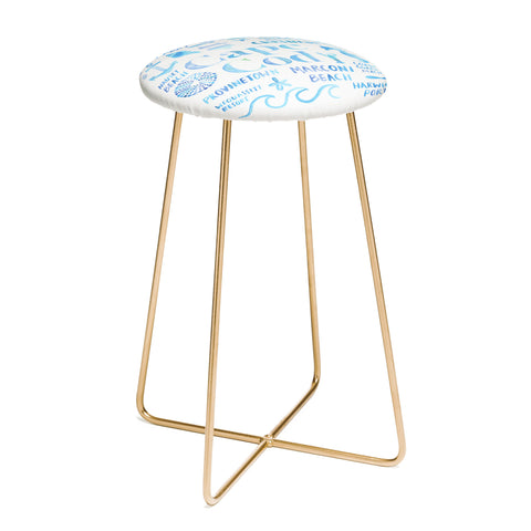 Dash and Ash Beach Collector Cape Cod Counter Stool
