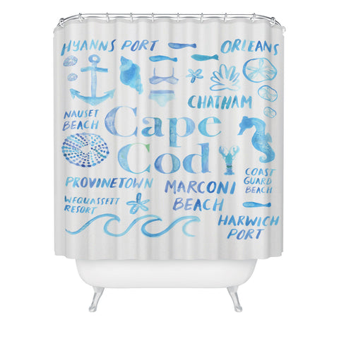 Dash and Ash Beach Collector Cape Cod Shower Curtain