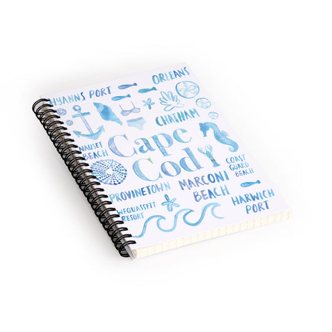 Dash and Ash Beach Collector Cape Cod Spiral Notebook