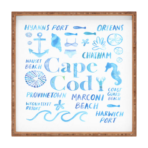 Dash and Ash Beach Collector Cape Cod Square Tray