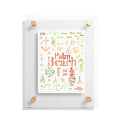 Dash and Ash Beach Collector Palm Beach Floating Acrylic Print