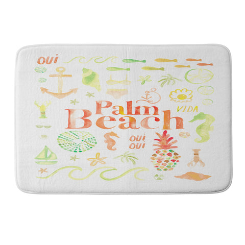 Dash and Ash Beach Collector Palm Beach Memory Foam Bath Mat