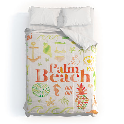 Dash and Ash Beach Collector Palm Beach Comforter