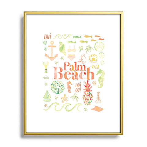 Dash and Ash Beach Collector Palm Beach Metal Framed Art Print