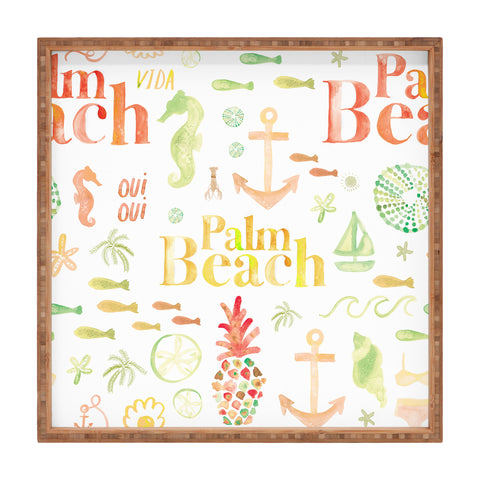 Dash and Ash Beach Collector Palm Beach Square Tray