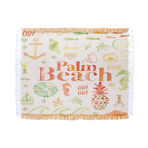 Dash and Ash Beach Collector Palm Beach Throw Blanket