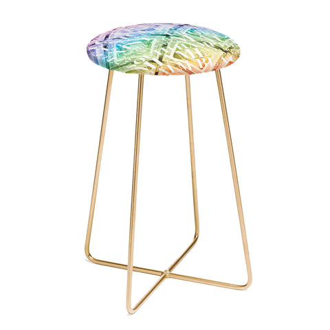Dash and Ash Beach Day Rainbow Counter Stool