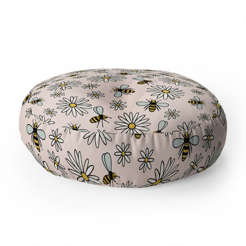 Dash and Ash Bees knees Floor Pillow Round