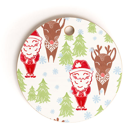 Dash and Ash Best Bros From The North Pole Cutting Board Round