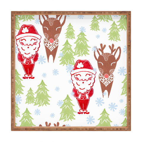 Dash and Ash Best Bros From The North Pole Square Tray