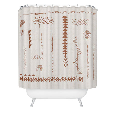 Dash and Ash Blank Slate Shower Curtain