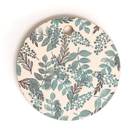 Dash and Ash Blue Bell Cutting Board Round