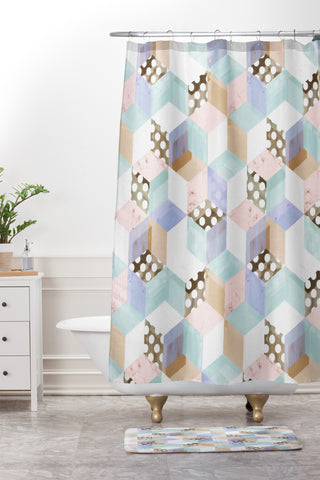 Dash and Ash Breakfast In Bed 1 Shower Curtain And Mat