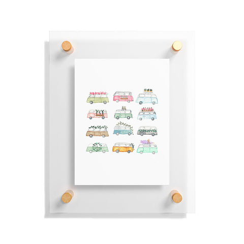 Dash and Ash Buses and Plants Floating Acrylic Print