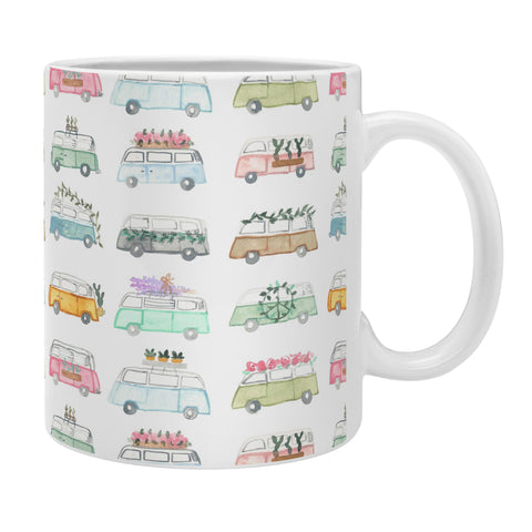 Dash and Ash Buses and Plants Coffee Mug