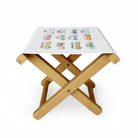 Dash and Ash Buses and Plants Folding Stool