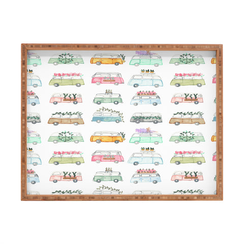 Dash and Ash Buses and Plants Rectangular Tray