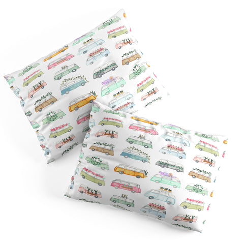 Dash and Ash Buses and Plants Pillow Shams
