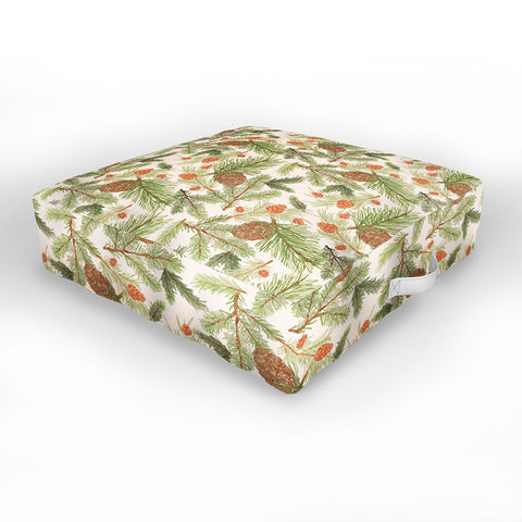 Dash and Ash Cabin in the woods Outdoor Floor Cushion