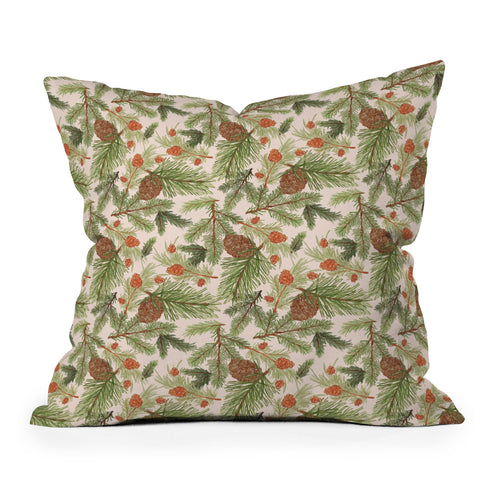 Dash and Ash Cabin in the woods Throw Pillow